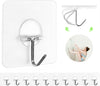 Adhesive Hooks for Hanging (12 Pack)