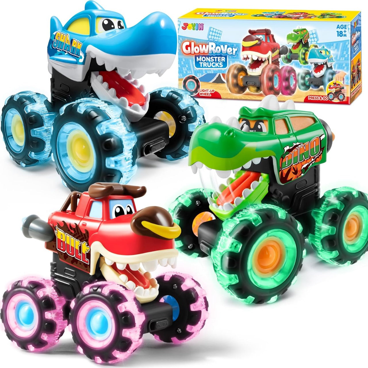 JOYIN 3 Pack Monster Truck Toy